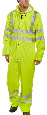 Beeswift Hi-Vis PU Breathable Coverall