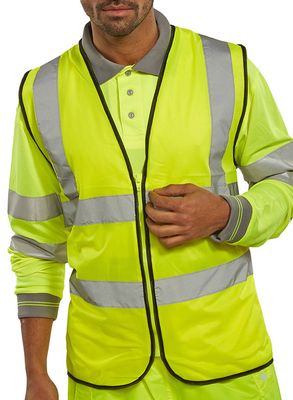 Beeswift Hi-vis Vest Zip Fastened