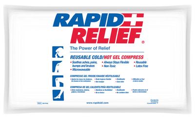 Rapid Relief Deluxe Hot/Cold Gel Compress With Contour Gel 6.75&quot; X 8.5&quot;