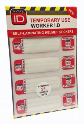 Vital ID Temporary Use Worker ID Stickers