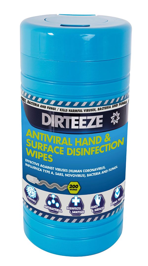 Dirteeze Antivirak Hand ande Surafce Disinfection Wipes