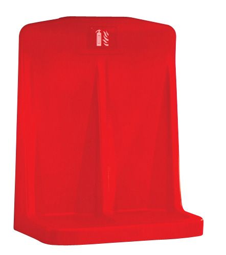 RED DOUBLE FIRE EXTINGUISHER STAND C/W RECESSED BASE RED DOUBLE FIRE EXTINGUISHER STAND C/W RECESSED BASE