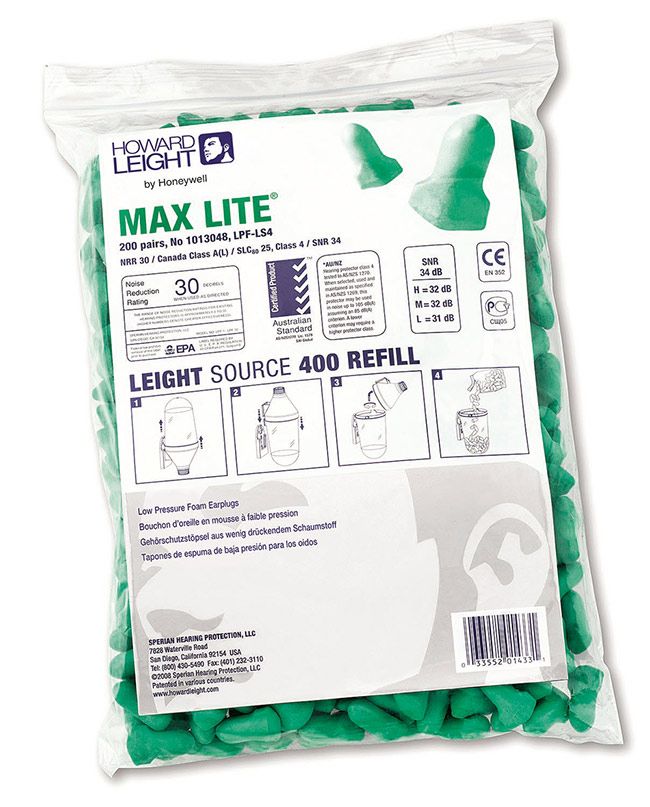 Honeywell Max Lite LS400 Refill - 200 Pairs 1013048