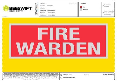 FIRE WARDEN REFLECTIVE BACK