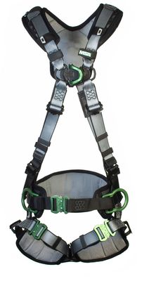 MSA XS V-Fit Back/Chest/Hip D-Ring Bayonet Harness W/ W Belt