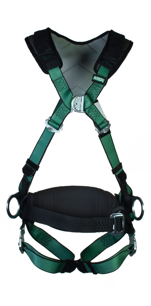 MSA XS V-Form Back/Chest/Hip D-Ring Bayonet Harness W/W Belt