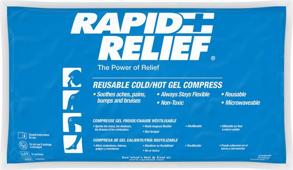 Rapid Relief Reusable Hot/Cold Gel Compress 5&quot;X 9&quot;
