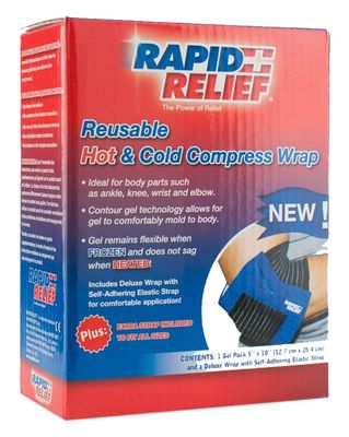 Rapid Relief Universal Reusable Hot/Cold Compress Wrap 5&quot;X 10&quot;