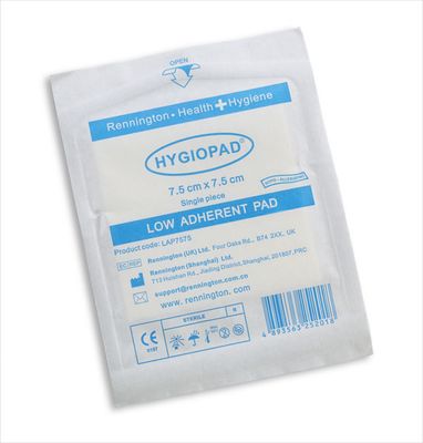 Hygiopad Low Adherent Dressing 7.5X7.5CM Box 25