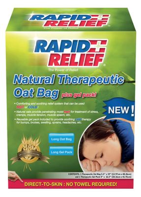 Rapid Relief Natural Theraputic Oat Bag with Gel Pack (Long)