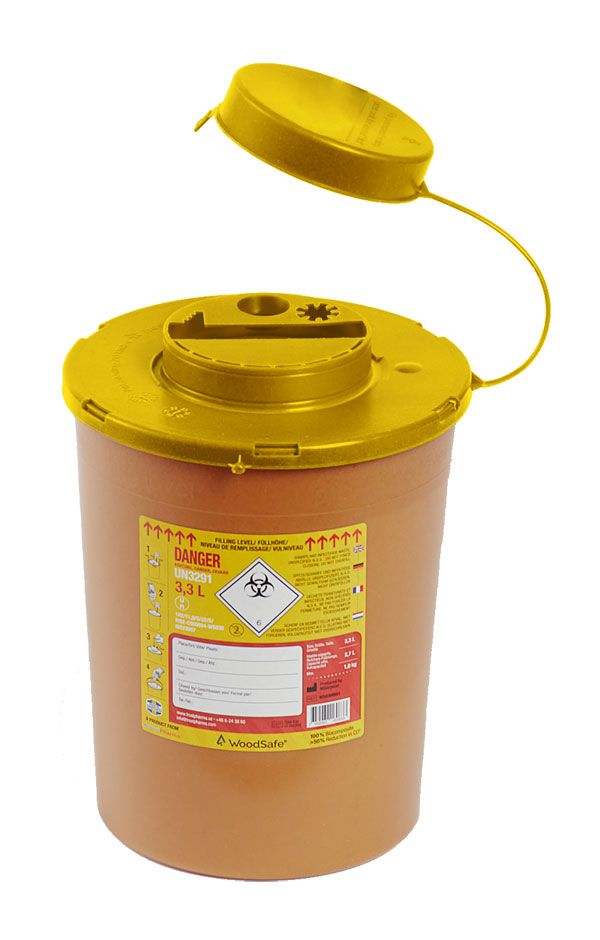 WOODSAFE SHARPS BIN 3 LITRE