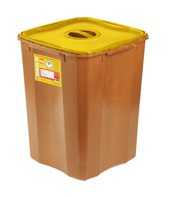 WOODSAFE SHARPS BIN LID AND SCREW FIT CAP 50 LITRE