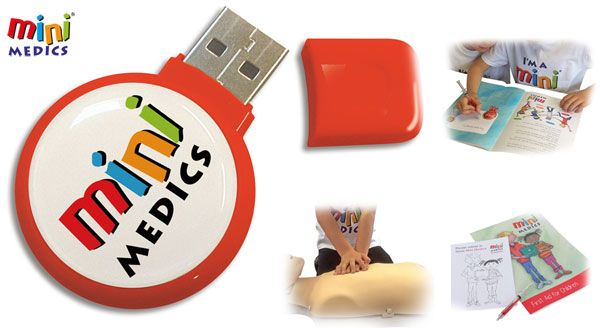 Mini Medics USB First Aid Training Pack with 32 Books and Syringe Pens