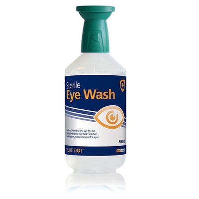 Blue Dot Eyewash Bottle 500ML With Eye Bath