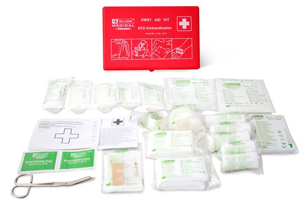 Click Medical German Vehicle First Aid Kit DIN 13164 In Travel Box