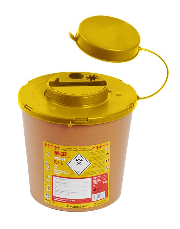 WOODSAFE SHARPS BIN 2 LITRE
