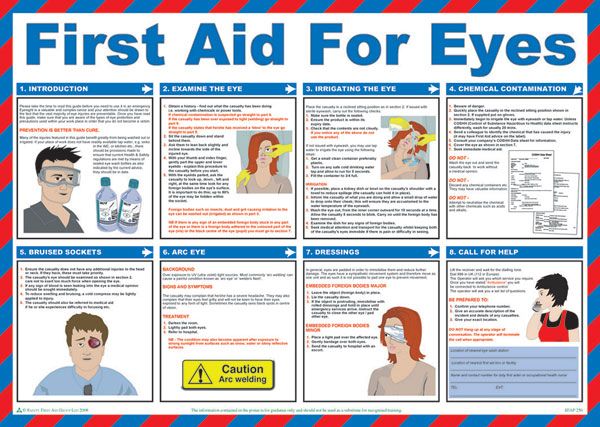 Click Medical First Aid for Eyes Poster Click Medical First Aid for Eyes Poster