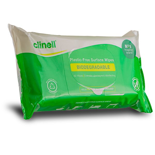 Clinell Biodegradable Surface Wipes