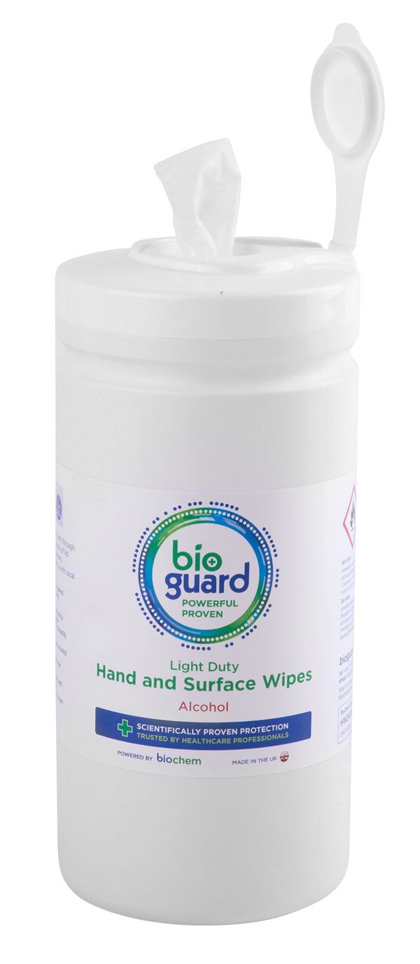 Bioguard Alcohol Surface Wipes Tub of 240