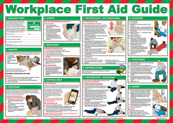Click Medical Workplace First Aid Poster Click Medical Workplace First Aid Poster