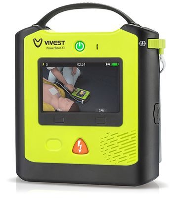 Vivest Power Beat Semi Automatic Defibrillator AED X3