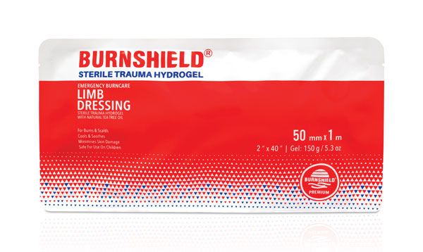 Burnshield Sterile Trauma Hydrogel Limb Dressing 50MM x 1M