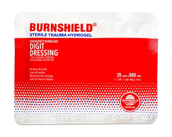 Burnshield Sterile Trauma Hydrogel Digit Dressing 25MM x 500MM
