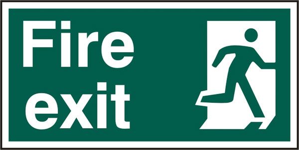 Beeswift Fire Exit Sign Rigid PVC