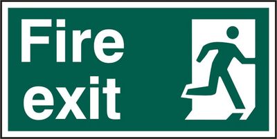 Beeswift Fire Exit Sign Rigid PVC