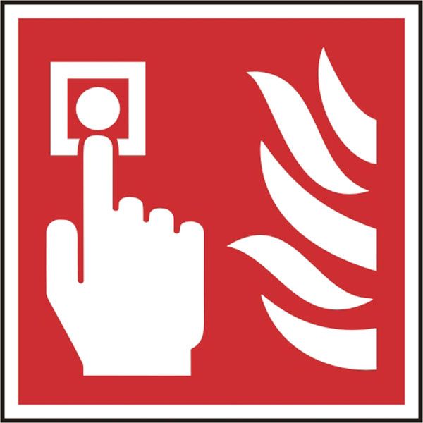 Beeswift Fire Alarm Call Point Sign Self Adhesive
