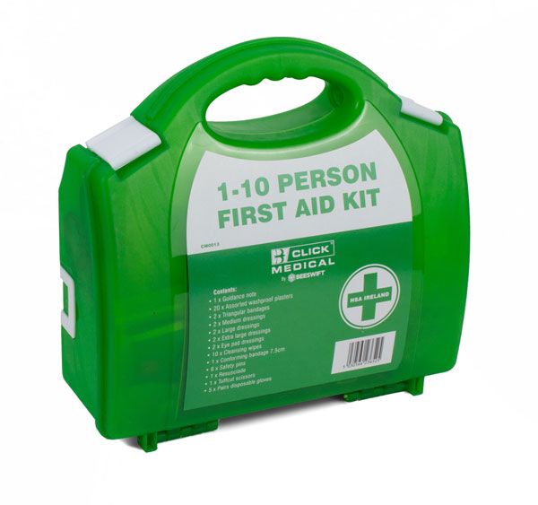 Click Medical 1-10 HSA Irish First Aid Kit with Eyewash and Burn Dressings