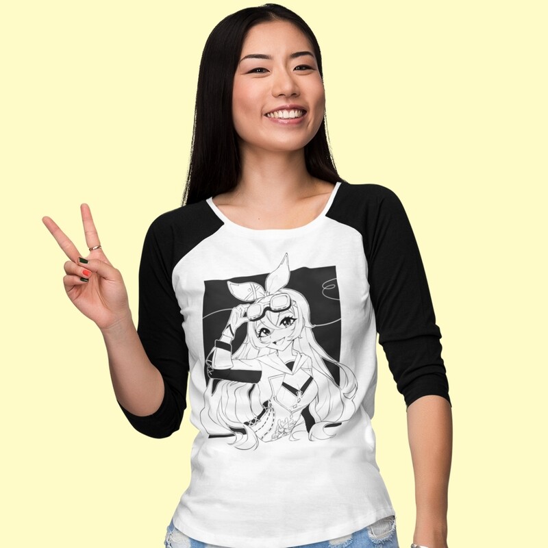 Amber | Genshin Impact 3/4 sleeve raglan shirt