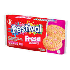 Galleta festival fresa 12uni