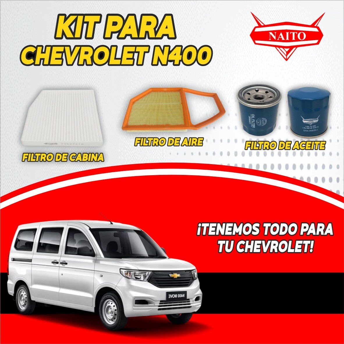 KIT DE FILTROS CHEVROLET N400