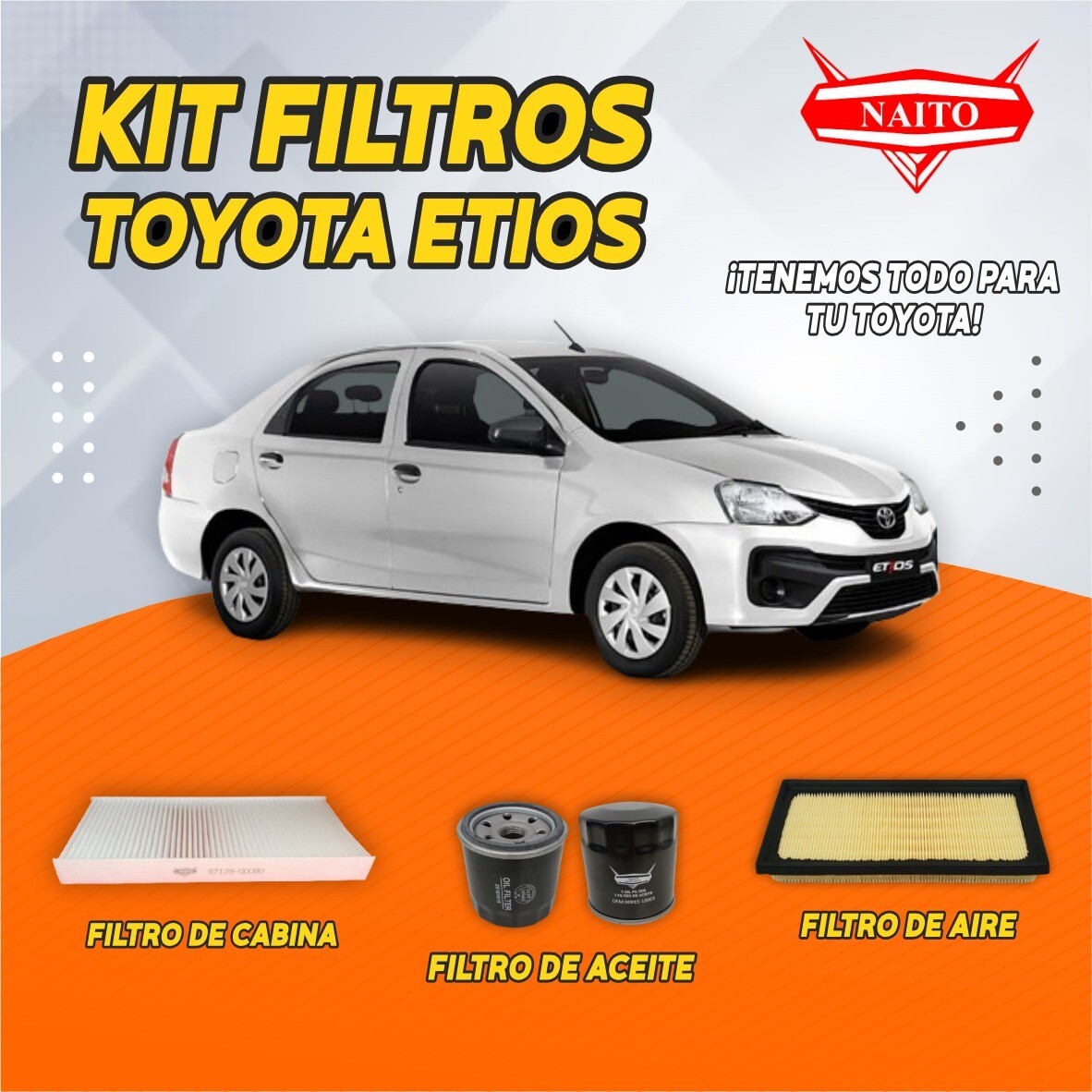 KIT DE FILTROS TOYOTA ETIOS