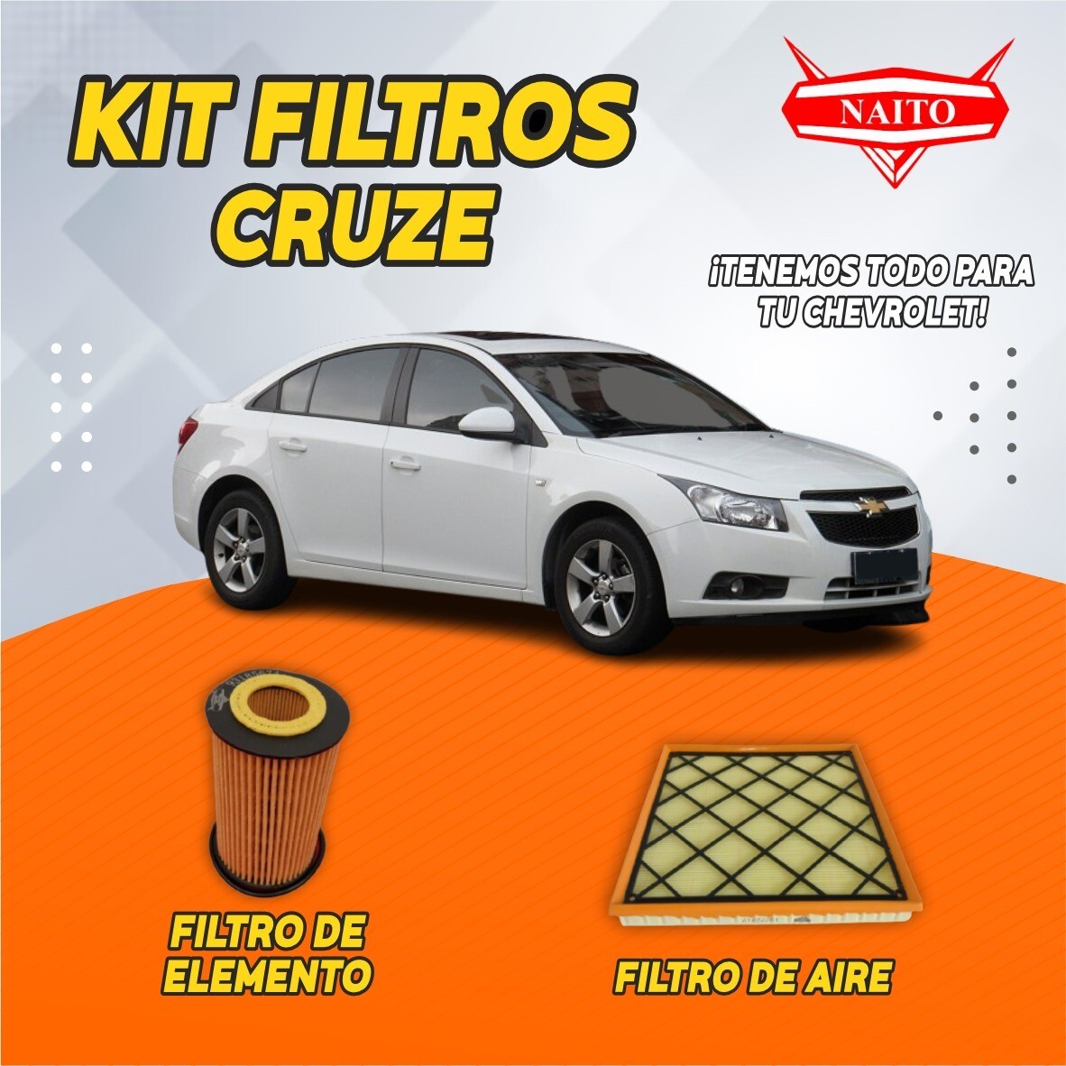 KIT DUO DE FILTROS CHEVROLET CRUZE