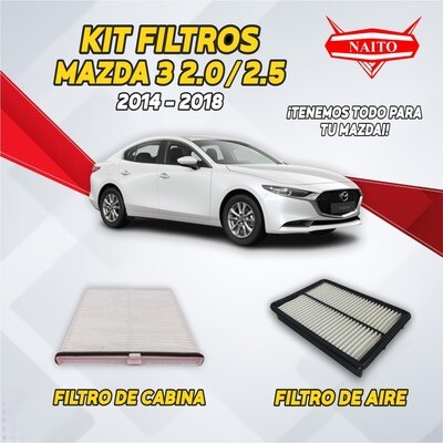 KIT DE FILTRO MAZDA 3 2.5 - 2.0  2014-2018