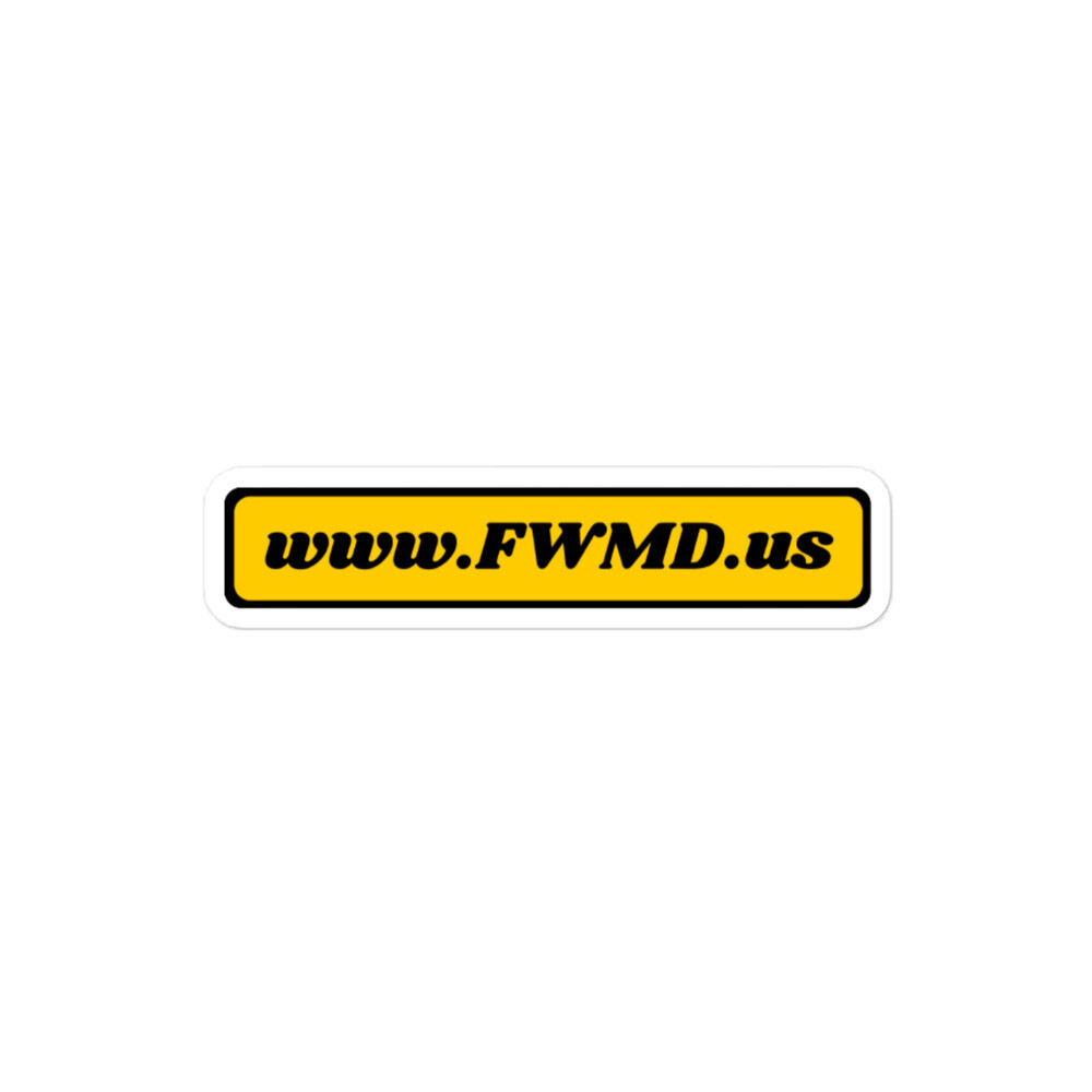 FWMD.us Website | Bubble-Free Sticker