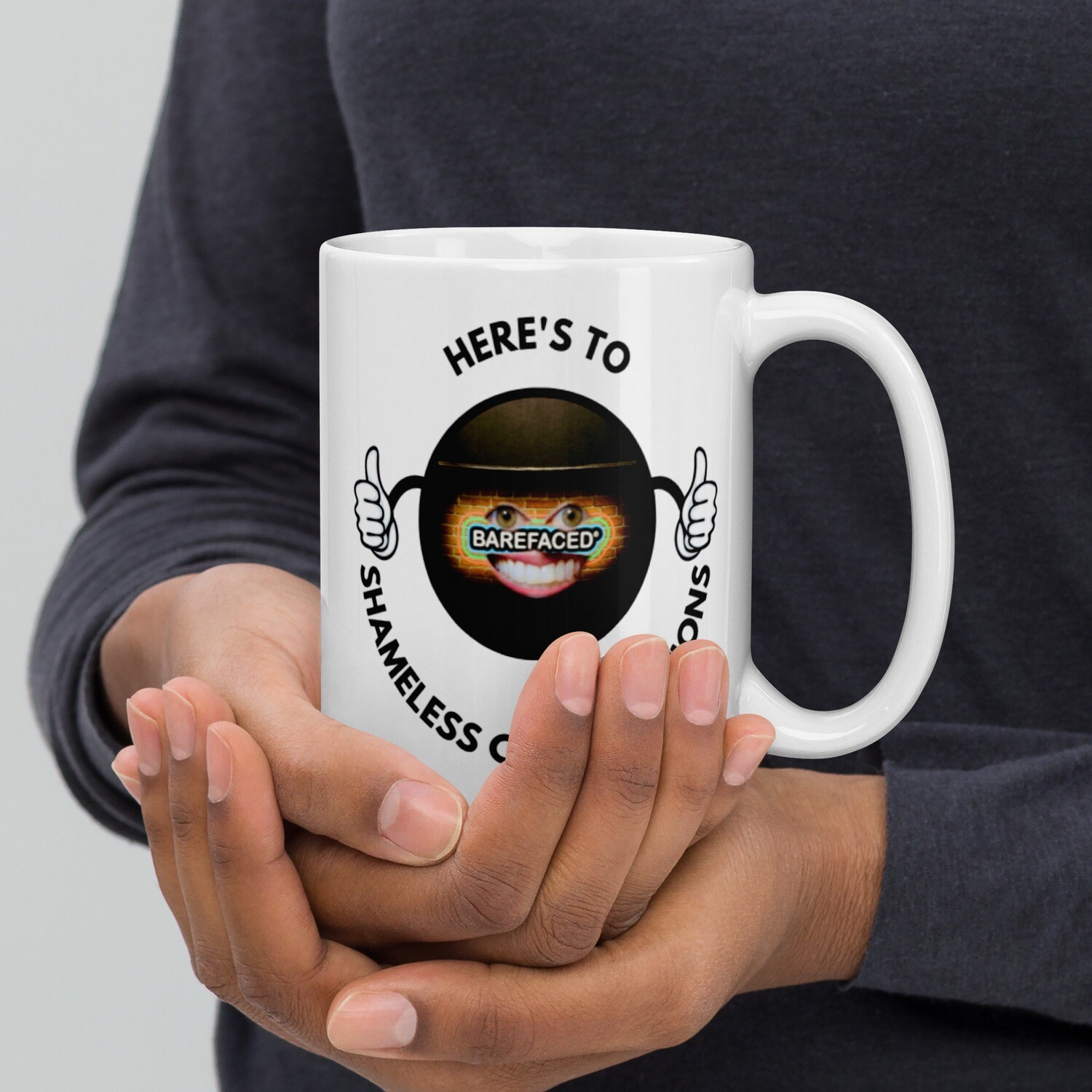 White glossy mug