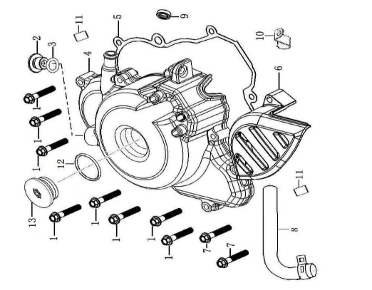 COVER CARTER SINISTRO - LEFT CRANKCASE COVER