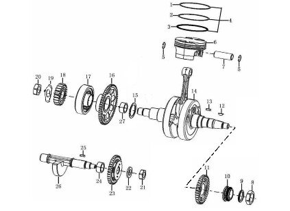 ALBERO MOTORE/PISTONE - CRANKSHAFT CONNECTING-ROD ASSY/PISTON