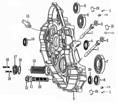 CARTER DESTRO - RIGHT CRANKCASE