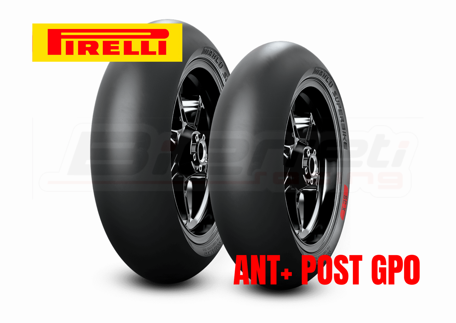 Set Pirelli Diablo Superbike 10&quot; ant  100/80 + post 120/80