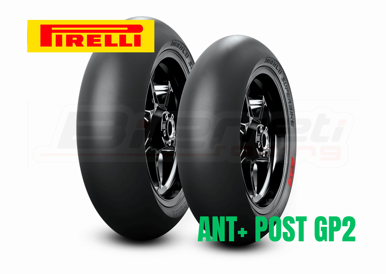 Set Pirelli Diablo Superbike 12&quot; ant  100/80 + post 120/80