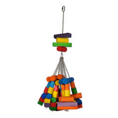 Hout Grote Blokjes Multikleur 76 cm