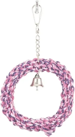 Touw ring roze 13 cm.