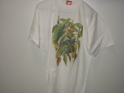 T-shirt wit Amazone papegaaien