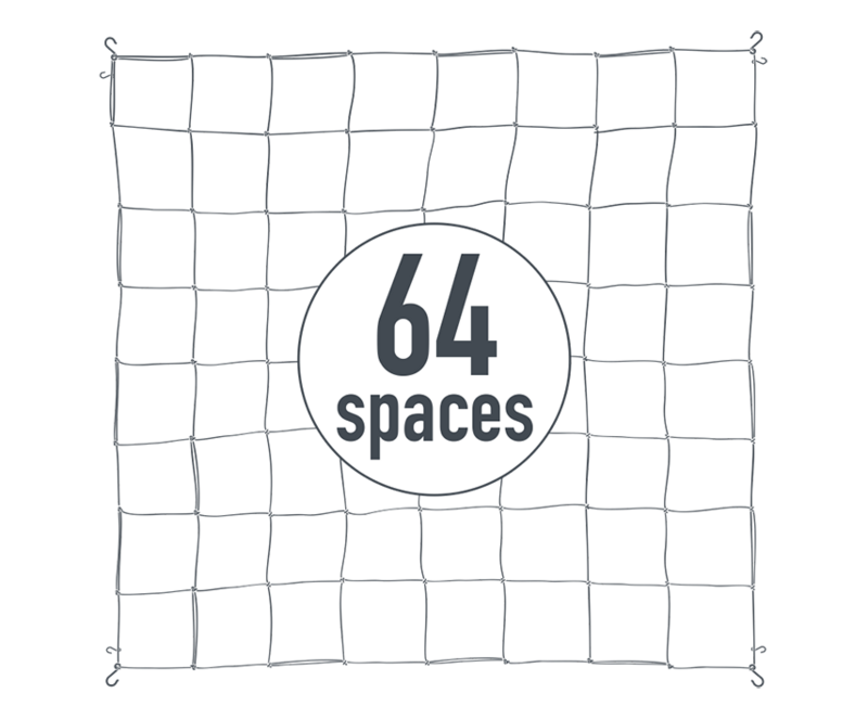 PRONET+ 150 Elastisches Scrog Netz 60 bis 150 64 Felder PRONET+ 150 Elastisches Scrog Netz 60 bis 150 64 Felder