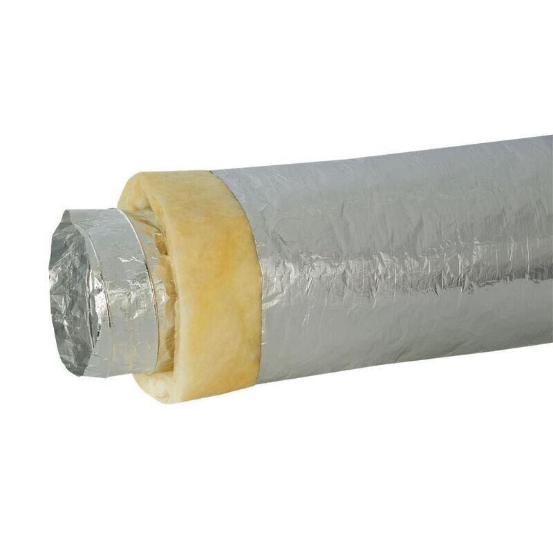 Flexibler Alu-Schlauch gestaucht 152 mm Isodec-25 therm. isol. ausziehbar 10 m