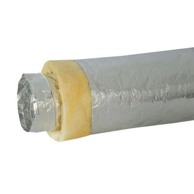 Flexibler Alu-Schlauch gestaucht 152 mm Isodec-25 therm. isol. ausziehbar 5 m